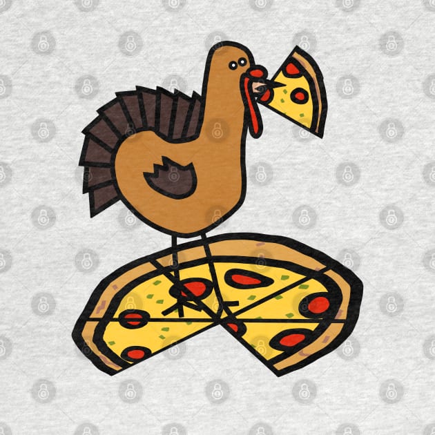 Thanksgiving Turkey with Pizza by ellenhenryart